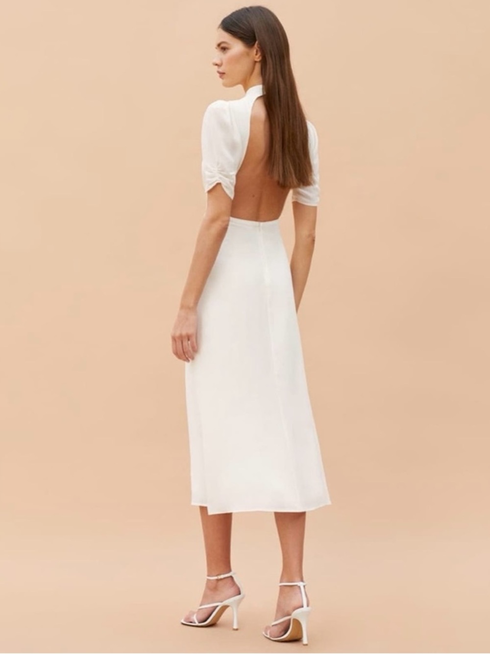 Reformation Dusk Dress in Crystal Pink